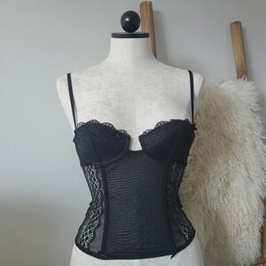 LA SENZA corset black lingerie S